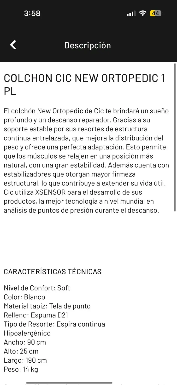 Colchón CIC New Ortopedic 1 Plaza - 4