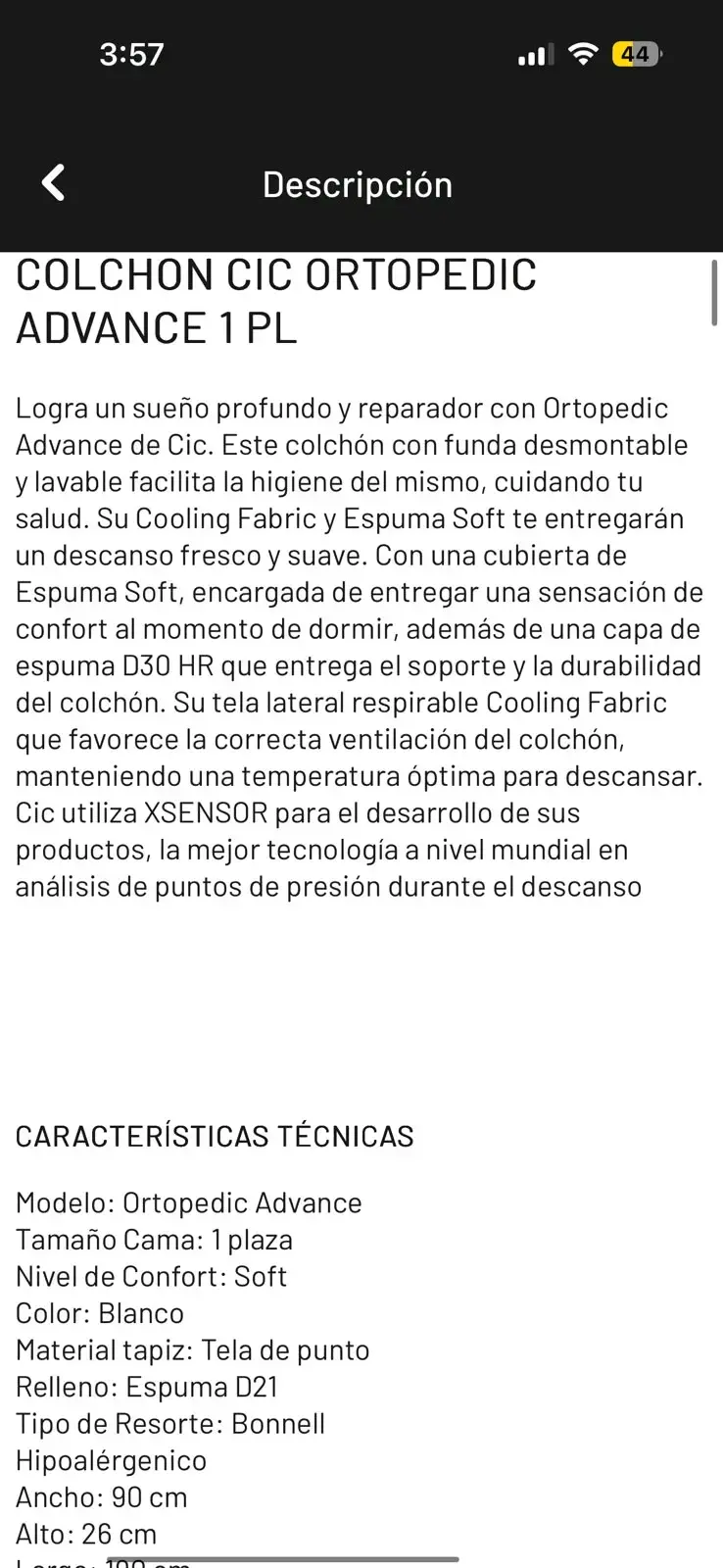 Colchón CIC New Ortopedic 1 Plaza - 5