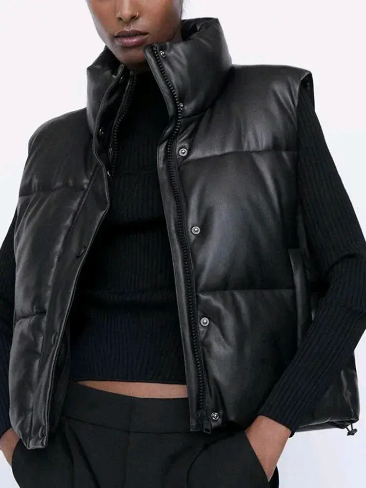Chaqueta puffer sin mangas Zara para mujer - 1