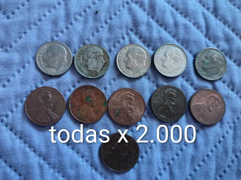 Lote de Monedas Americanas Variadas