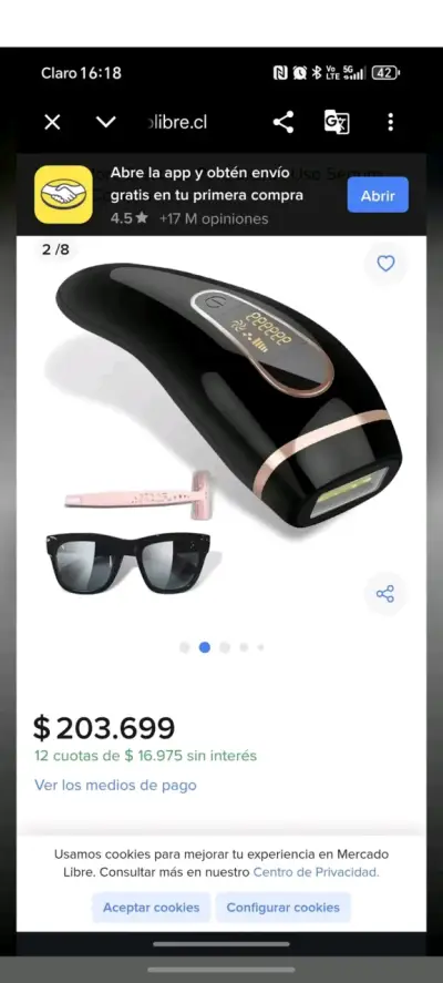 Depiladora IPL con pantalla LED y accesorios - miniatura 3