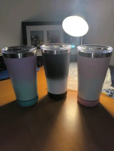 Vasos térmicos de acero inoxidable con luces LED - miniatura 2