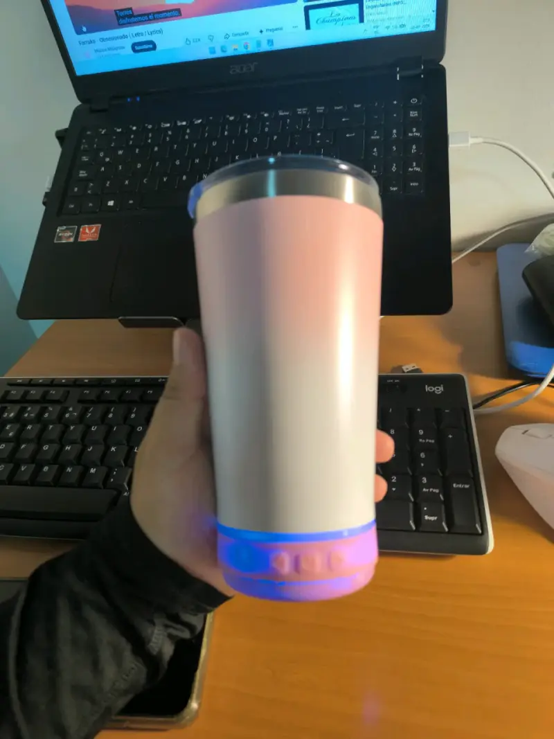 Vasos térmicos de acero inoxidable con luces LED - 4