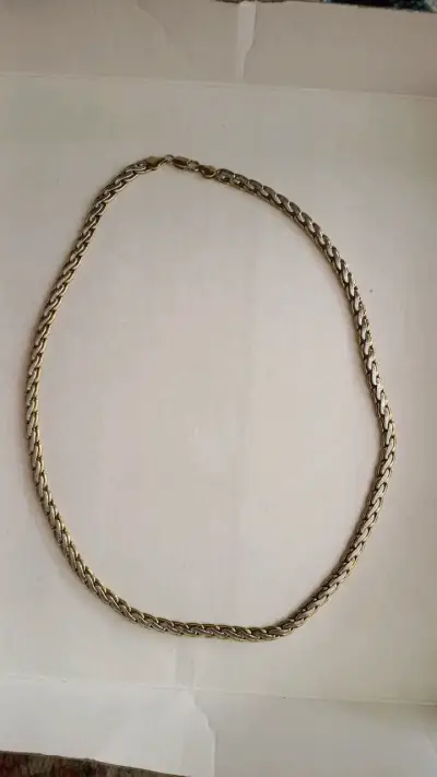 Cadena bisutería fina oro y plata estilo trenzado - miniatura 1