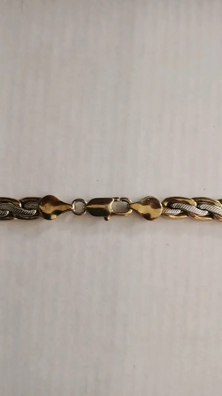 Cadena bisutería fina oro y plata estilo trenzado - 2