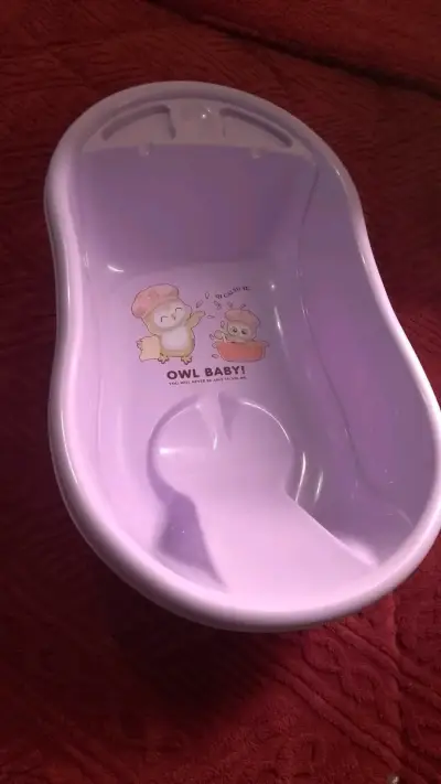Tina de baño para bebé Owl Baby morada - miniatura 1