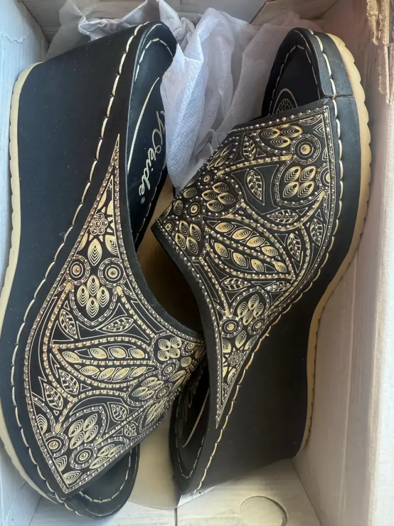 Sandalias de plataforma Weide con diseño étnico - 1