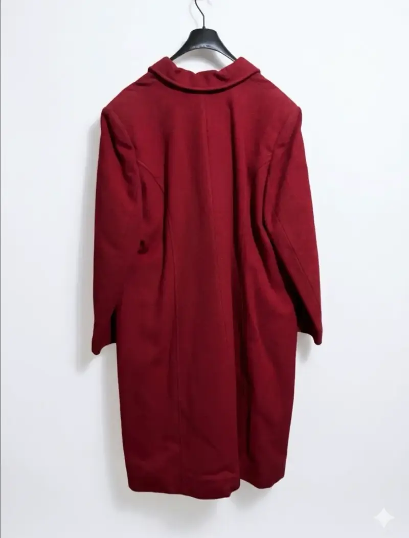 Abrigo rojo elegante para mujer Gallery - 2