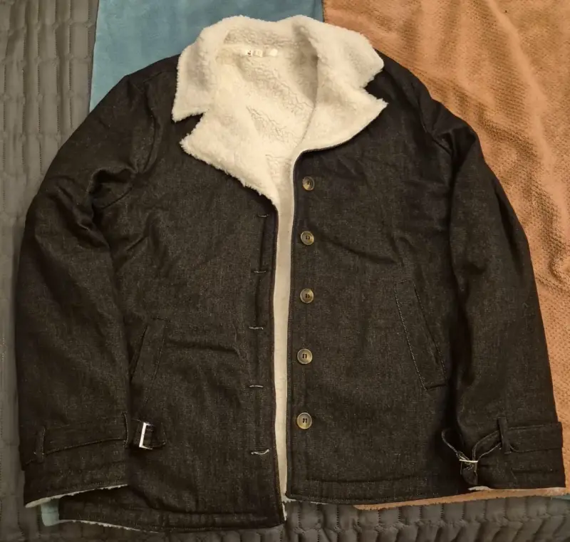 Chaqueta de mezclilla con forro de borrego - 1