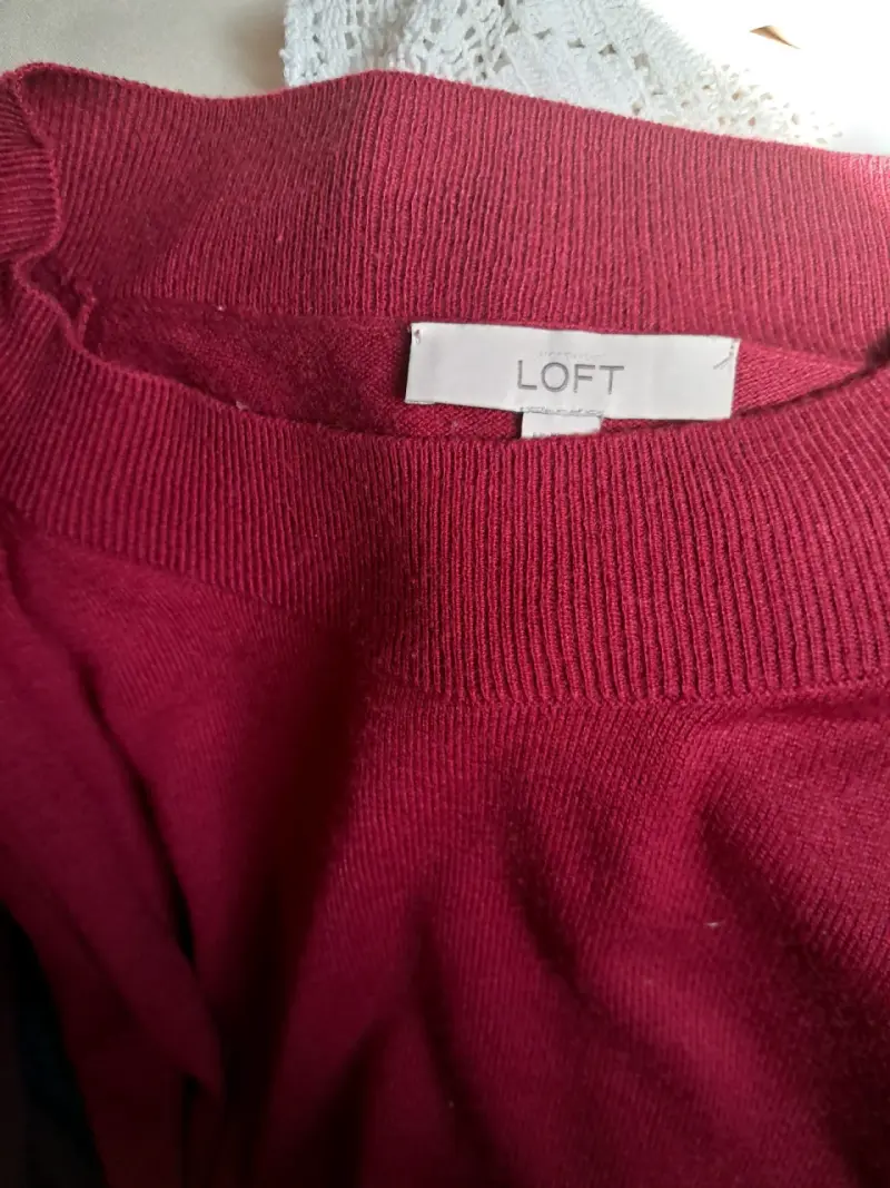 Suéter rojo de mujer Loft - 4
