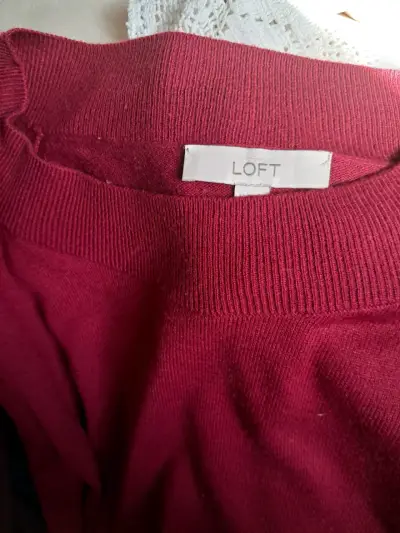 Suéter rojo de mujer Loft - miniatura 4