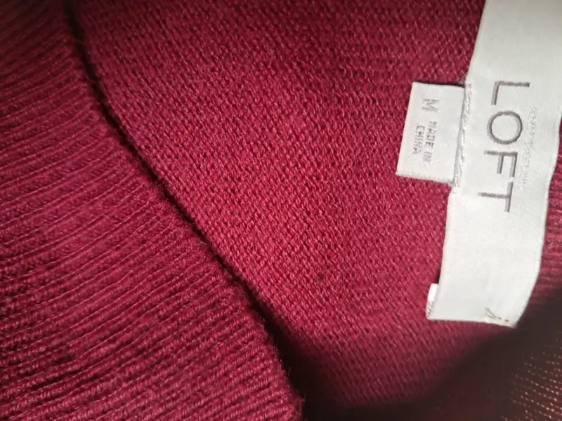 Suéter rojo de mujer Loft - 5