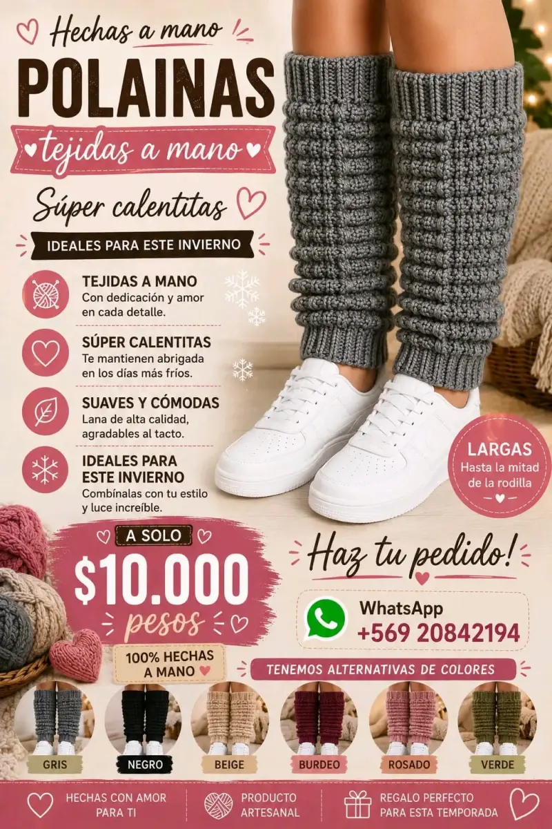 Polainas tejidas a crochet súper calentitas