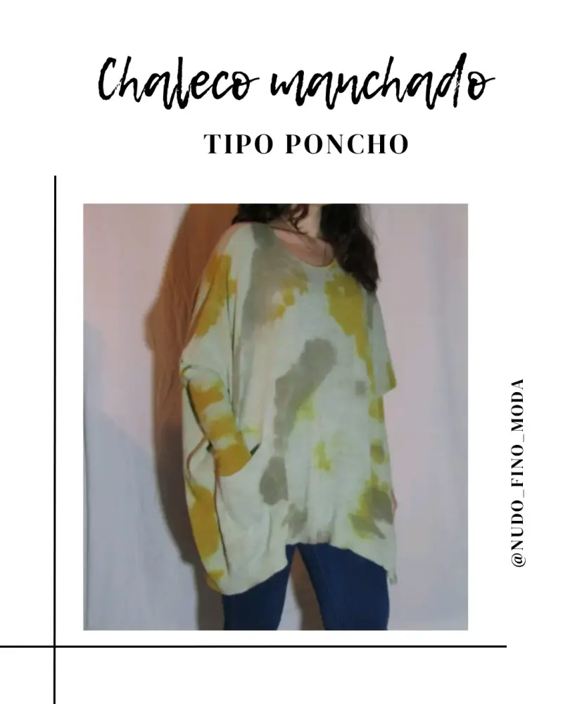 Chaleco Manchado Tipo Poncho para Mujer - 2