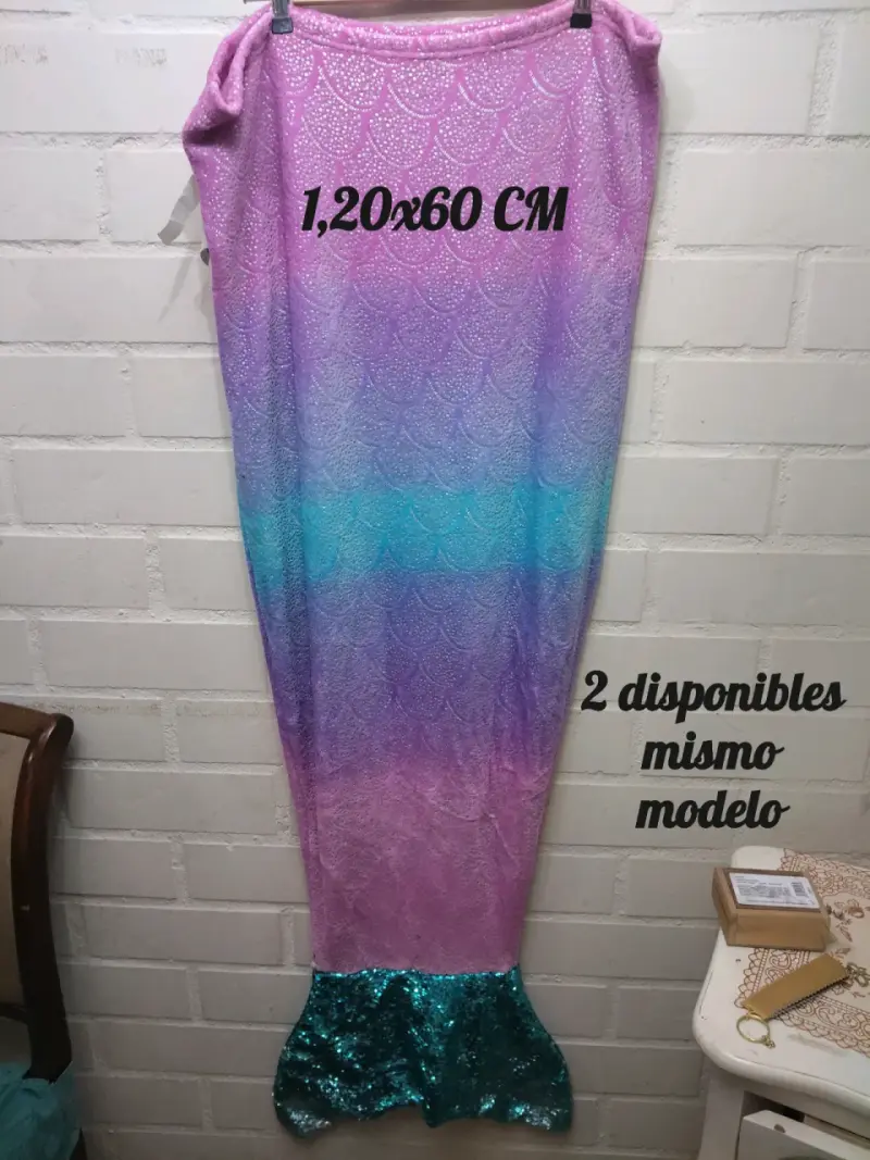 Saquito de sirena multicolor 1,20x60 cm