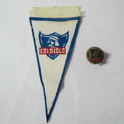 Insignia y banderín Colo-Colo vintage años 1950s - miniatura 3