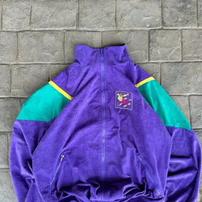 Chaqueta deportiva vintage morada y verde - miniatura 3