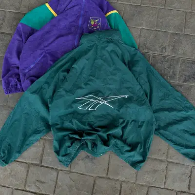 Chaqueta Reebok verde vintage big logo 00’s - miniatura 1