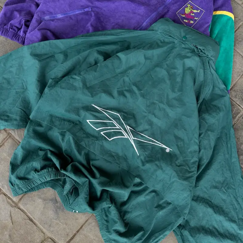 Chaqueta Reebok verde vintage big logo 00’s - 4