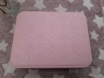 Estuche de joyas rosa Pandora con espejo - miniatura 1