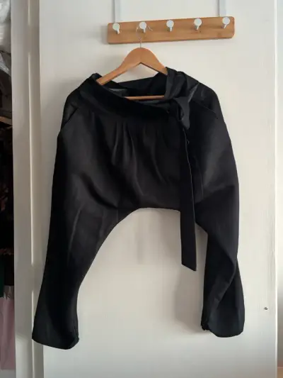 Pantalones negros estilo harén Marquis - miniatura 1