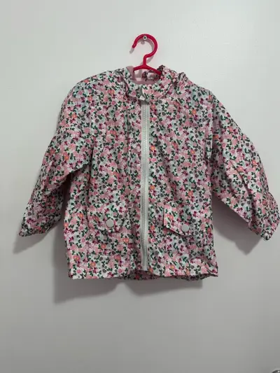 Chaqueta impermeable infantil con estampado floral - miniatura 1