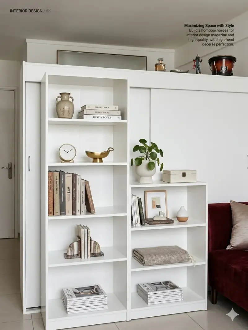 Estantería Blanca Moderna para Sala