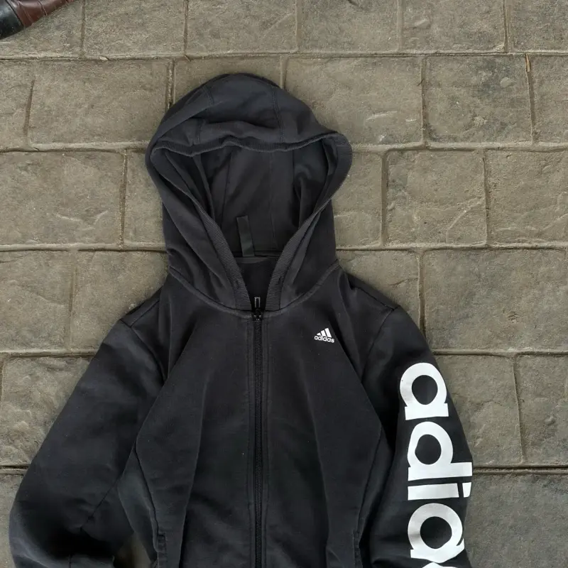 Polerón con capucha negro Adidas para mujer - 2