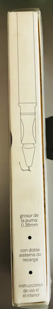 Pluma estilográfica amarilla con tinta negra - miniatura 3