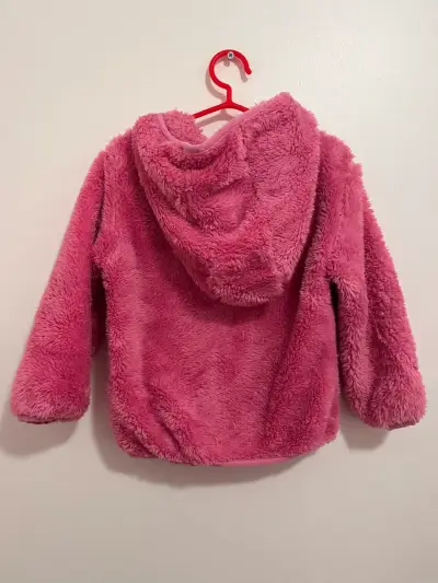 Chaqueta de peluche rosada para niña - miniatura 2