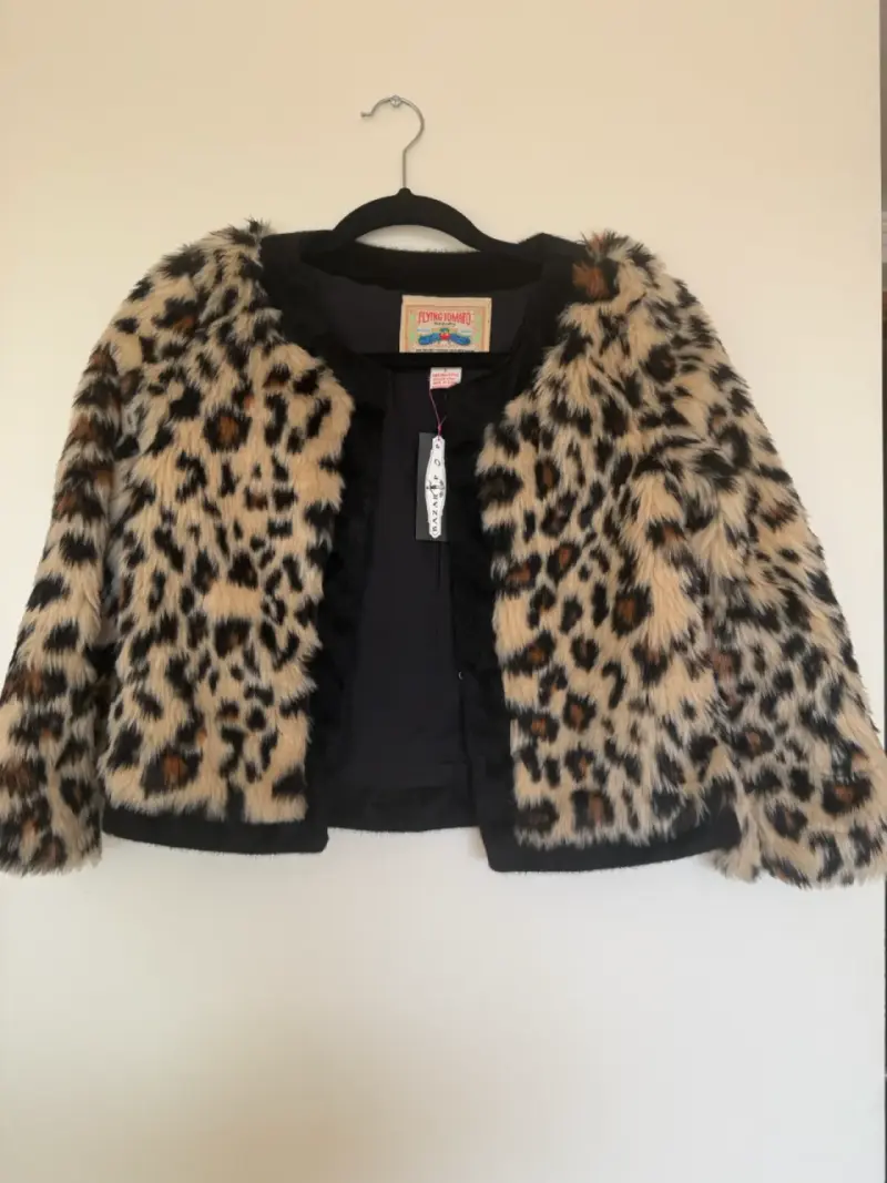 Chaqueta piel sintética con estampado de leopard - 1
