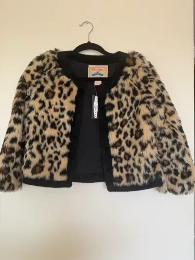 Chaqueta  piel sintética con estampado de leopard - miniatura 1