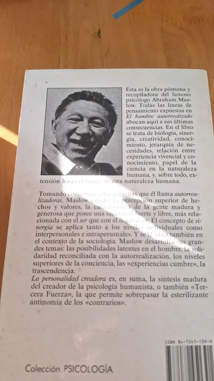 Libro 'La Personalidad Creadora' de Abraham Maslow - 2