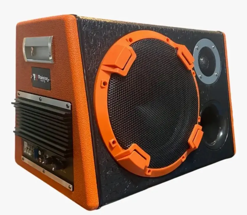 Subwoofer amplificado negro naranja - 1