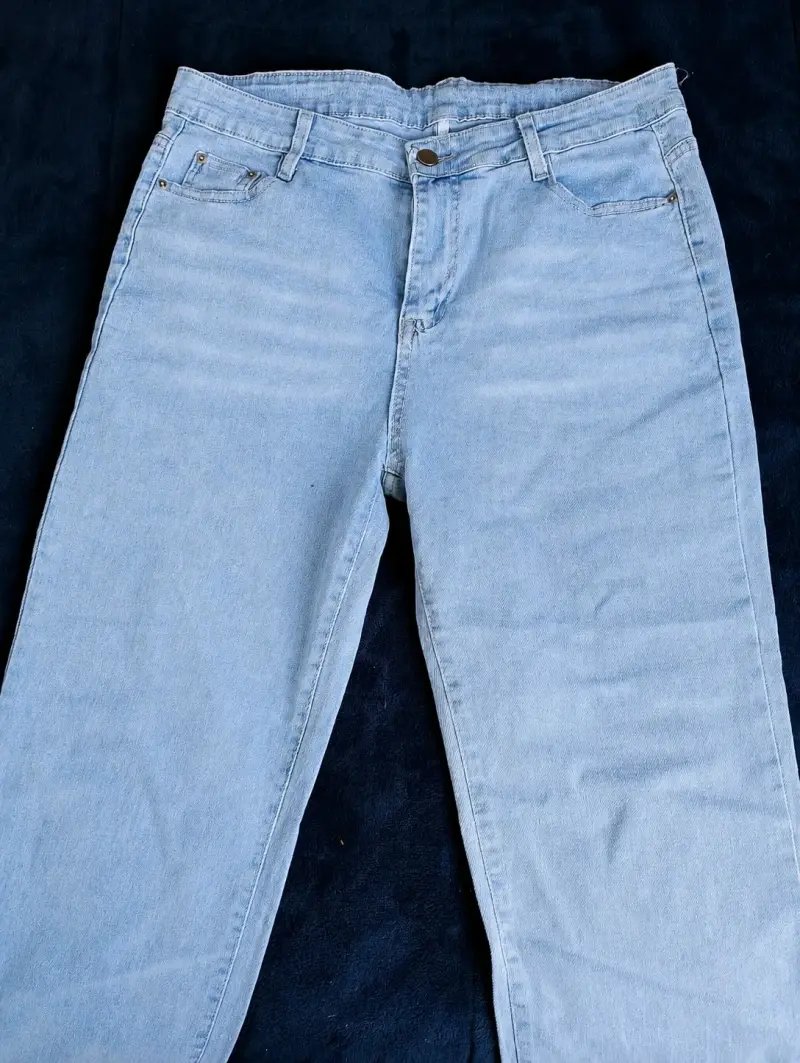 Jeans de mezclilla azul claro para mujer XL - 1
