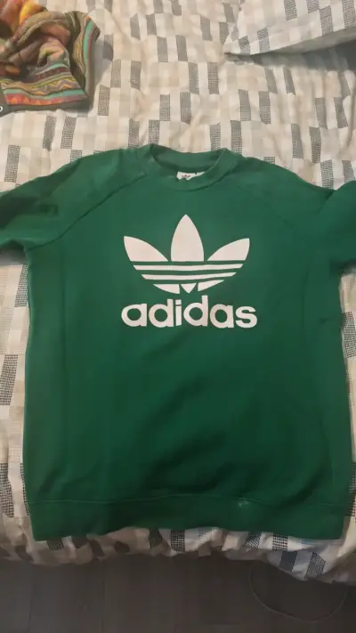 Polerón verde Adidas con logo grande - miniatura 1