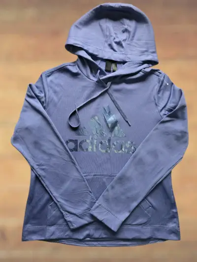 Polerón Adidas con capucha azul talla M - miniatura 2