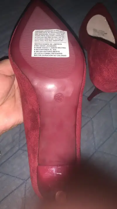 Zapatos de tacón alto burdeos Via Uno - miniatura 3