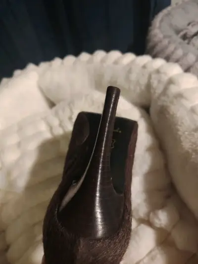 Botines de tacón alto de cuero marrón Gacel - miniatura 4