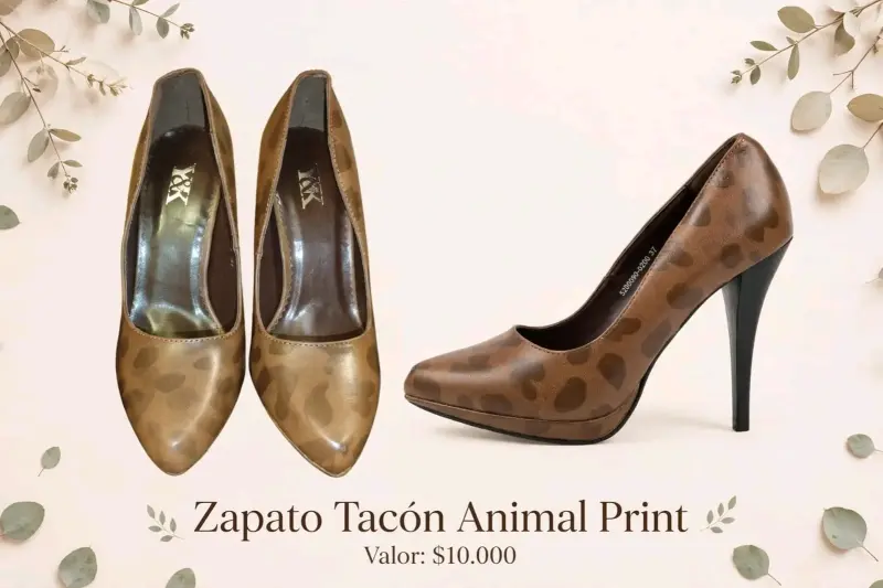 Zapatos de Tacón Animal Print Mujer n°37