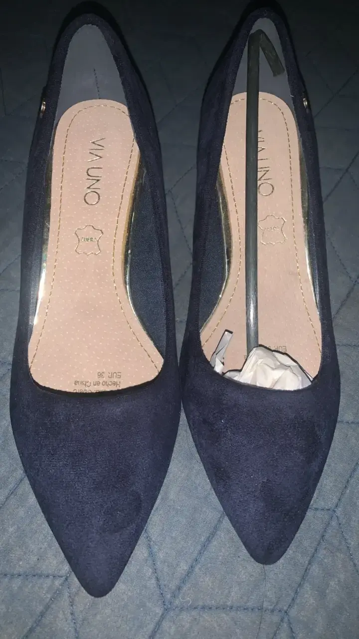 Zapatos de tacón azul marino Via Uno - 1