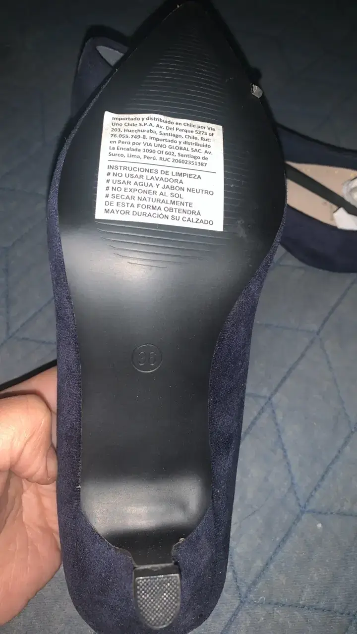 Zapatos de tacón azul marino Via Uno - 3