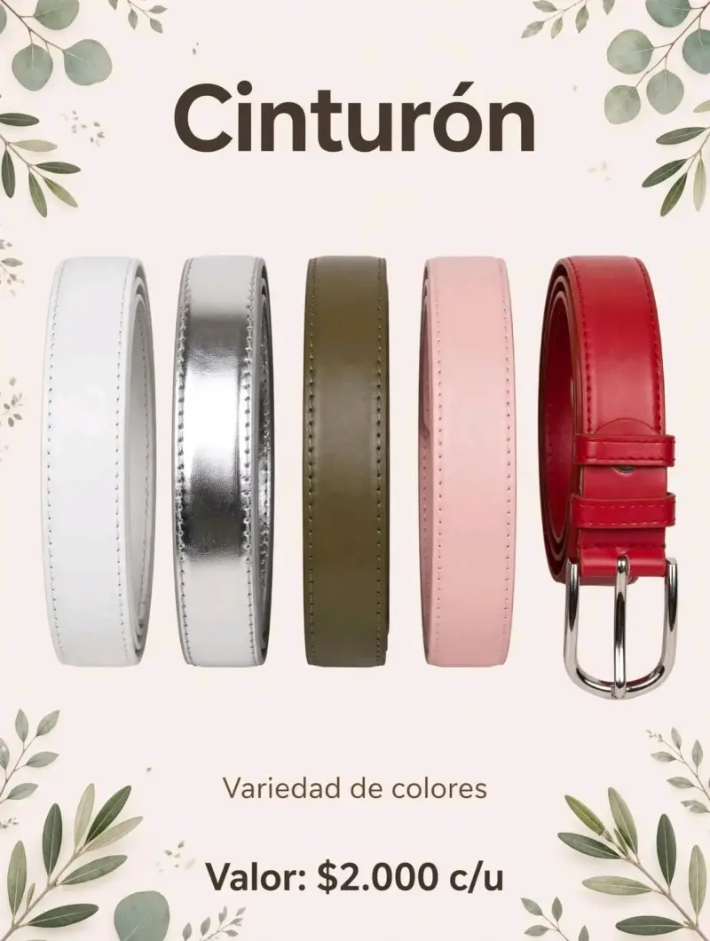 Cinturón de colores variados para mujer