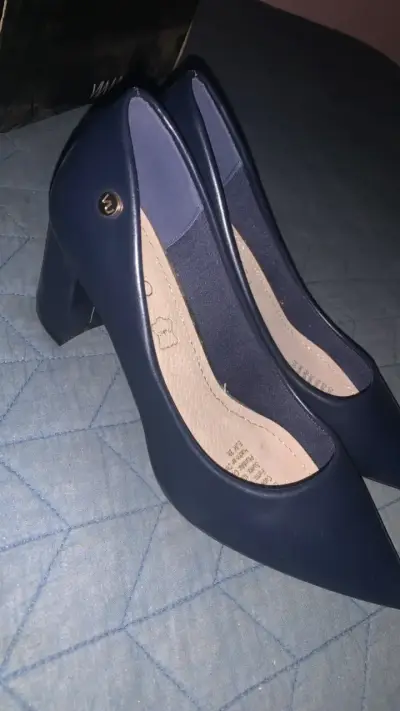 Zapatos de Tacón Azul Via Uno - miniatura 2