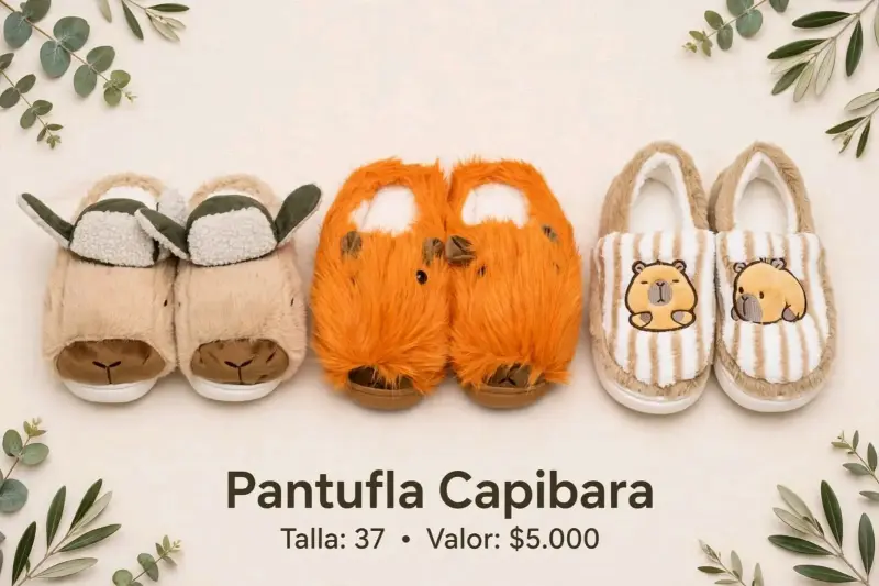 Pantuflas Capibara talla 37 diseños