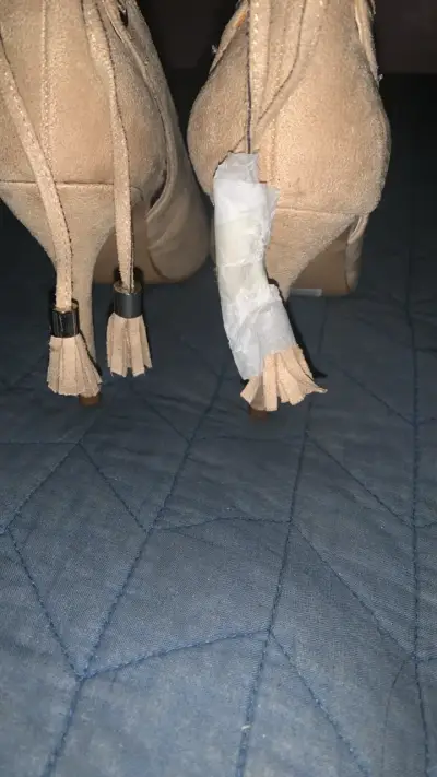 Zapatos de tacón beige Via Uno elegantes - miniatura 3
