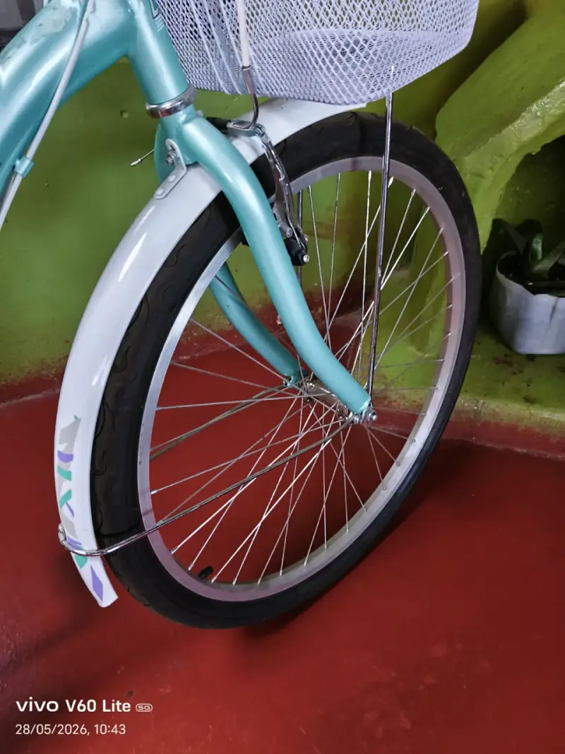 Bicicleta Brabus Spring 26" verde con canasto - 5