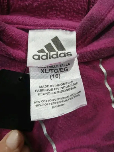 Polerón Adidas morado con capucha - miniatura 2