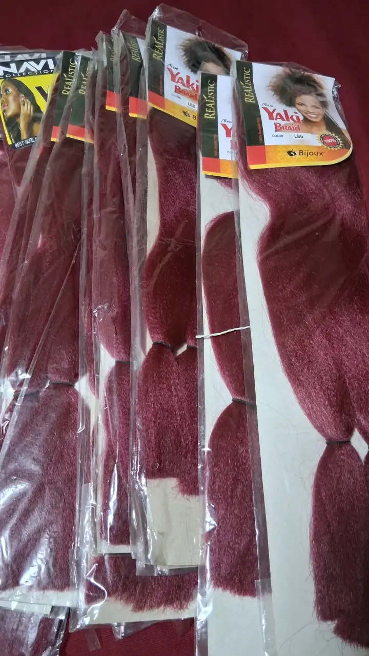 Extensiones de Trenzas Realistic Yaki Rojo - 4