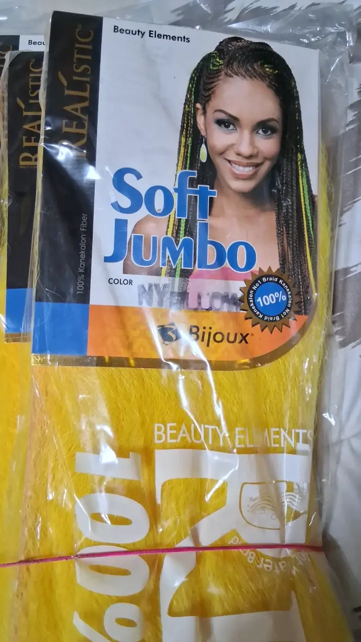 Extensiones de Trenzas Amarillas Realistic Jumbo - 3
